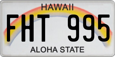 HI license plate FHT995