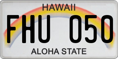 HI license plate FHU050