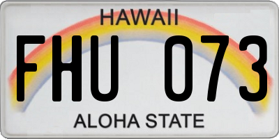 HI license plate FHU073