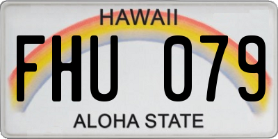 HI license plate FHU079
