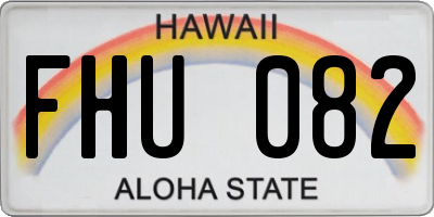 HI license plate FHU082