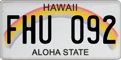 HI license plate FHU092