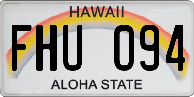 HI license plate FHU094