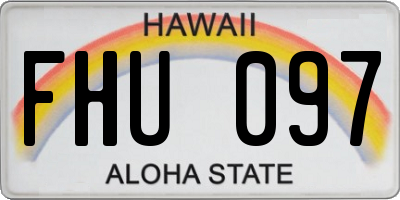 HI license plate FHU097