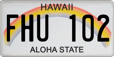 HI license plate FHU102
