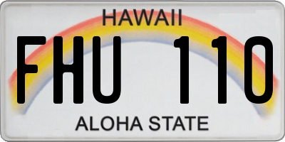 HI license plate FHU110