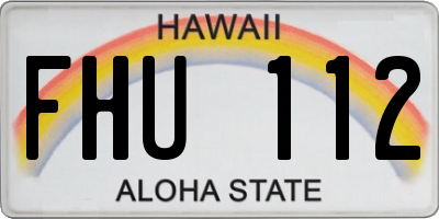 HI license plate FHU112