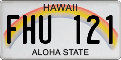 HI license plate FHU121