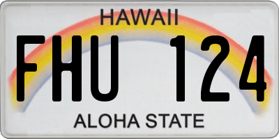 HI license plate FHU124