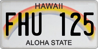 HI license plate FHU125