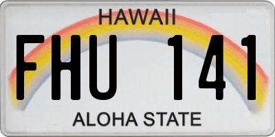 HI license plate FHU141