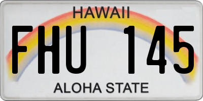 HI license plate FHU145