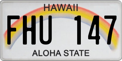 HI license plate FHU147