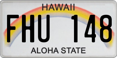 HI license plate FHU148