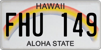 HI license plate FHU149