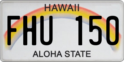 HI license plate FHU150