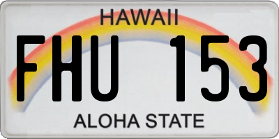 HI license plate FHU153