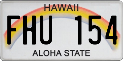 HI license plate FHU154