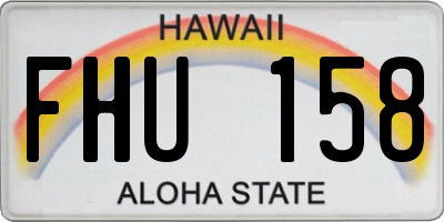 HI license plate FHU158