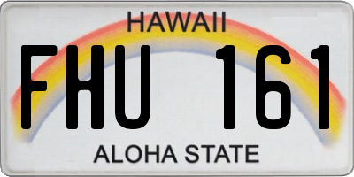 HI license plate FHU161