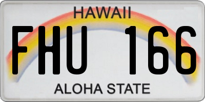 HI license plate FHU166