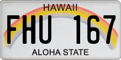 HI license plate FHU167