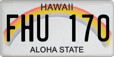 HI license plate FHU170