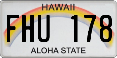HI license plate FHU178