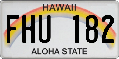 HI license plate FHU182