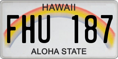 HI license plate FHU187