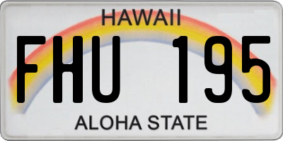 HI license plate FHU195