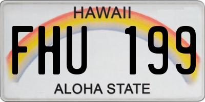 HI license plate FHU199