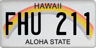 HI license plate FHU211