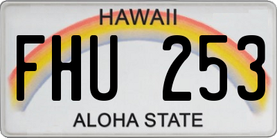 HI license plate FHU253