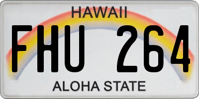 HI license plate FHU264