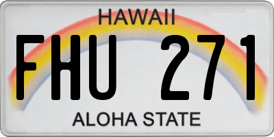 HI license plate FHU271