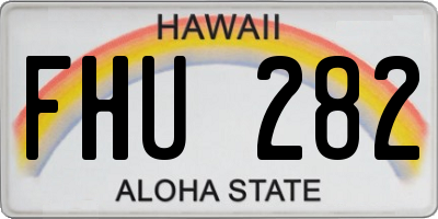 HI license plate FHU282