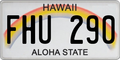 HI license plate FHU290