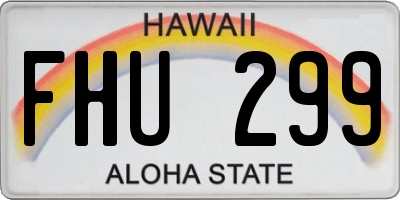 HI license plate FHU299