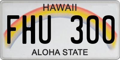 HI license plate FHU300