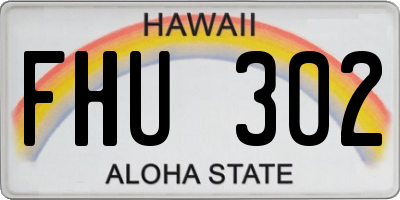 HI license plate FHU302