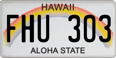 HI license plate FHU303