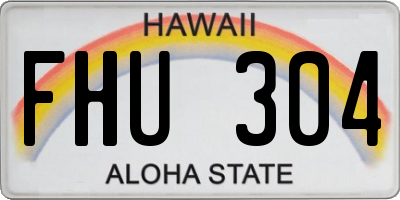 HI license plate FHU304