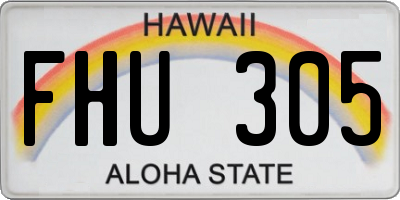 HI license plate FHU305