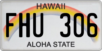 HI license plate FHU306