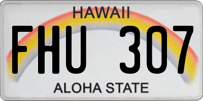 HI license plate FHU307
