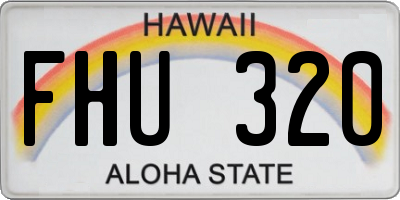 HI license plate FHU320