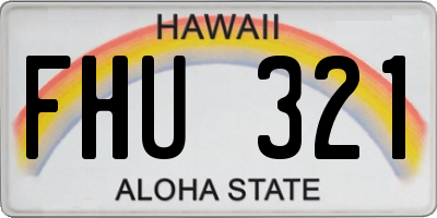 HI license plate FHU321