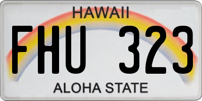 HI license plate FHU323