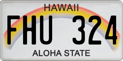 HI license plate FHU324